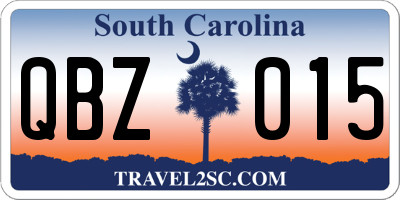 SC license plate QBZ015