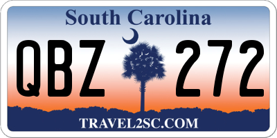 SC license plate QBZ272