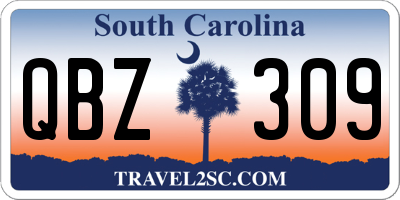 SC license plate QBZ309