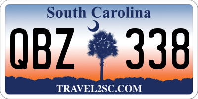 SC license plate QBZ338