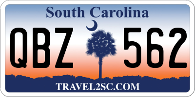 SC license plate QBZ562