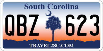 SC license plate QBZ623
