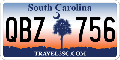 SC license plate QBZ756