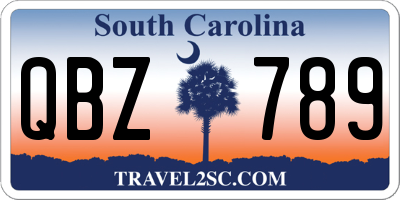 SC license plate QBZ789