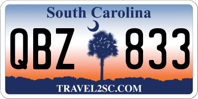 SC license plate QBZ833