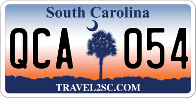 SC license plate QCA054