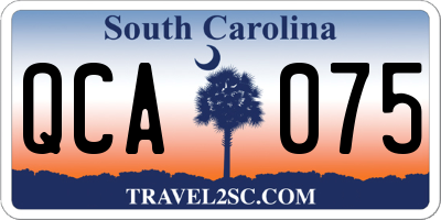 SC license plate QCA075