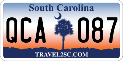 SC license plate QCA087