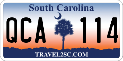 SC license plate QCA114