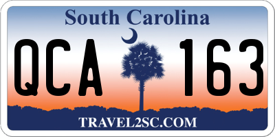 SC license plate QCA163