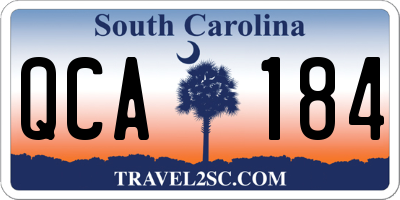 SC license plate QCA184