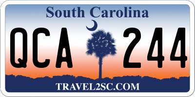 SC license plate QCA244