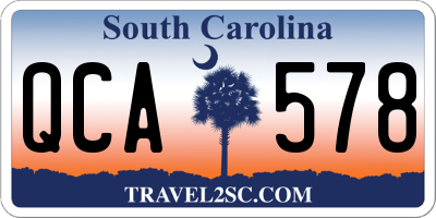 SC license plate QCA578