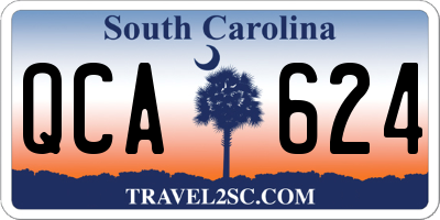 SC license plate QCA624