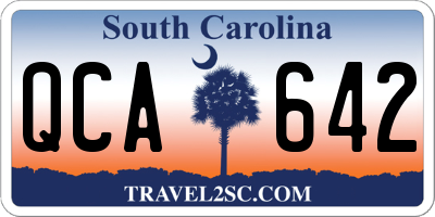 SC license plate QCA642