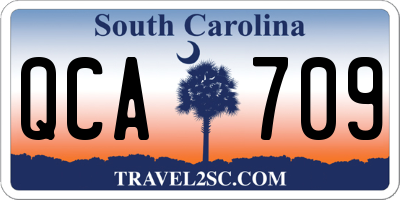 SC license plate QCA709
