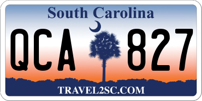 SC license plate QCA827