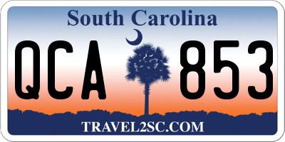 SC license plate QCA853