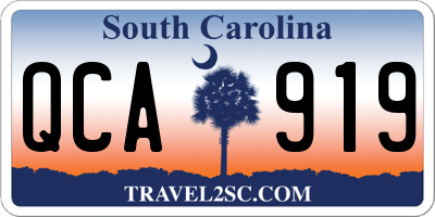 SC license plate QCA919