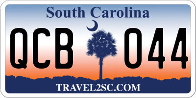 SC license plate QCB044