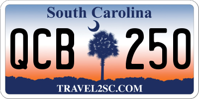 SC license plate QCB250