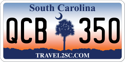 SC license plate QCB350