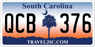 SC license plate QCB376