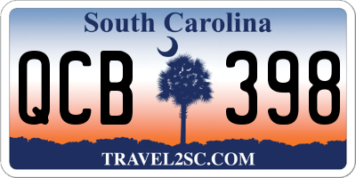 SC license plate QCB398