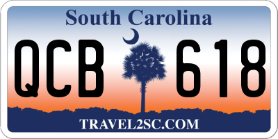 SC license plate QCB618