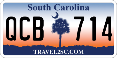 SC license plate QCB714