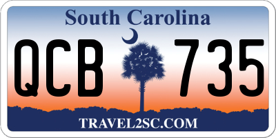 SC license plate QCB735