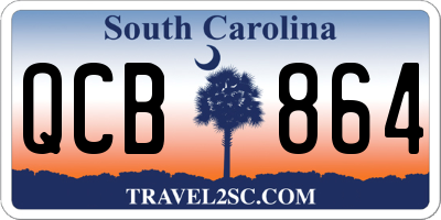 SC license plate QCB864