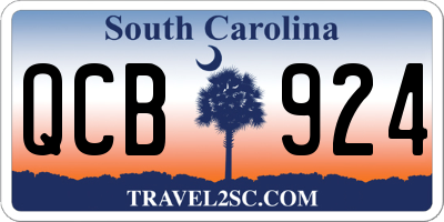 SC license plate QCB924