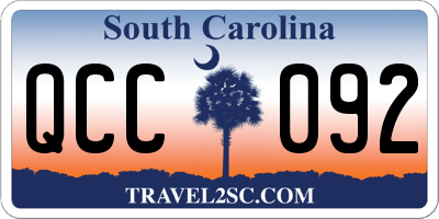 SC license plate QCC092