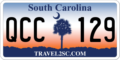 SC license plate QCC129
