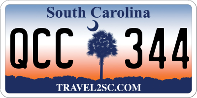 SC license plate QCC344
