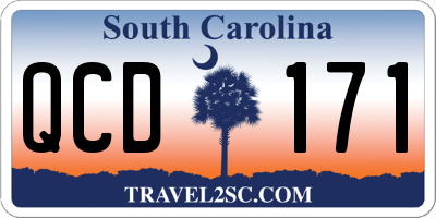 SC license plate QCD171