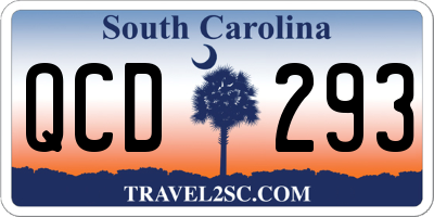 SC license plate QCD293