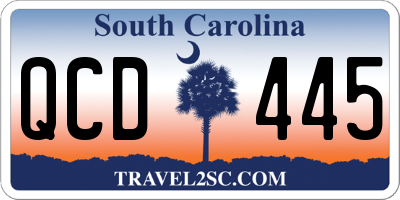 SC license plate QCD445
