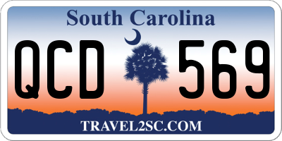 SC license plate QCD569