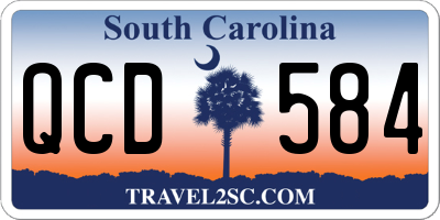 SC license plate QCD584