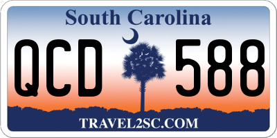 SC license plate QCD588