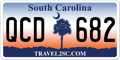 SC license plate QCD682