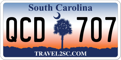 SC license plate QCD707