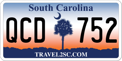 SC license plate QCD752
