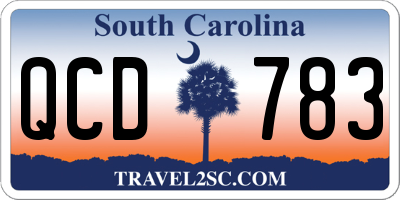 SC license plate QCD783