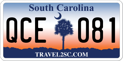 SC license plate QCE081