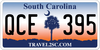 SC license plate QCE395