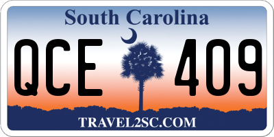 SC license plate QCE409