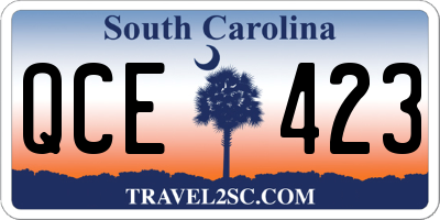 SC license plate QCE423